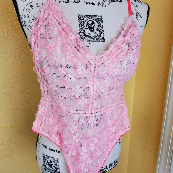PINK Victoria's Secret Other - Victoria's Secret pink teddy lingerie  bodysuit m